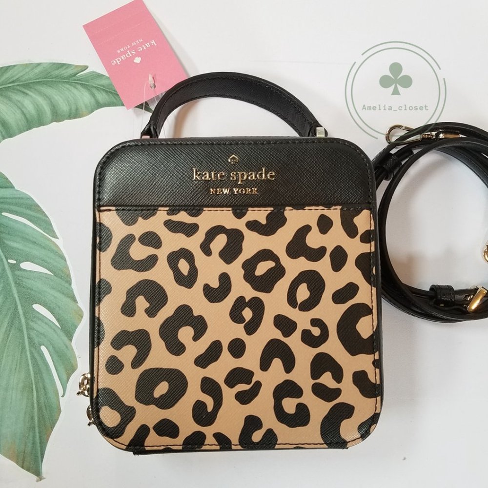 MAKE AN OFFER Kate Spade New York Daisy Vanity Crossbody Leopard Leather